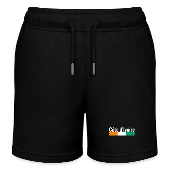 Côte d’Ivoire Côte d’Ivoire Drapeau ivoirien - Short de jogging enfant bio Stanley/Stella - noir - Devant