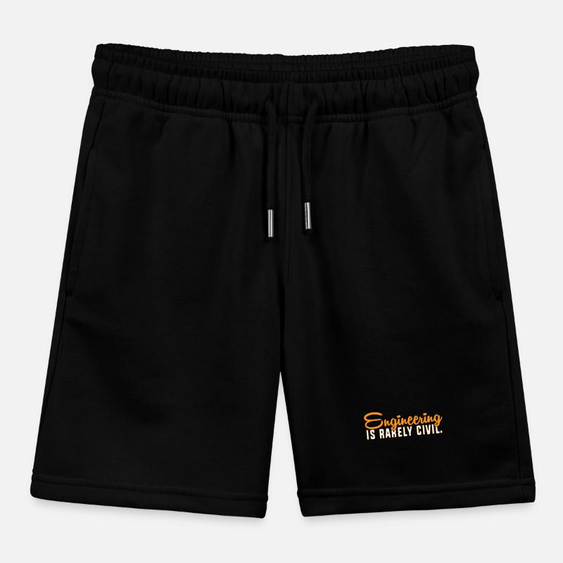 Civil Engineer Construction Site Construction Worker Kids Organic Sweat Shorts by Stanley/Stella