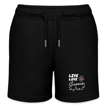 Live Love Science - Kinder Organic Joggingshorts Mini Bolter von Stanley/Stella - Schwarz - Vorne