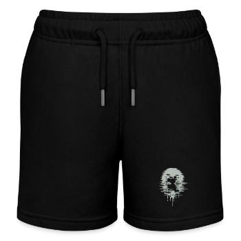Drumset Silhouette Schlagzeug mit Spiegelung - Kinder Organic Joggingshorts Mini Bolter von Stanley/Stella - Schwarz - Vorne