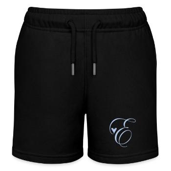Monogramme E Cœur Vigne - Short de jogging enfant bio Stanley/Stella - noir - Devant