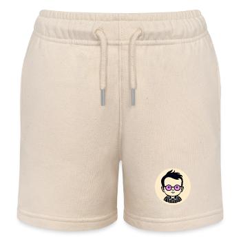 The Clever Nerd Boy - Kids Organic Sweat Shorts by Stanley/Stella - soft Ecru - Front