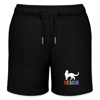 Sauvetage des animaux Droits des animaux Refuge pour animaux de sauvetage des animaux - Short de jogging enfant bio Stanley/Stella - noir - Devant