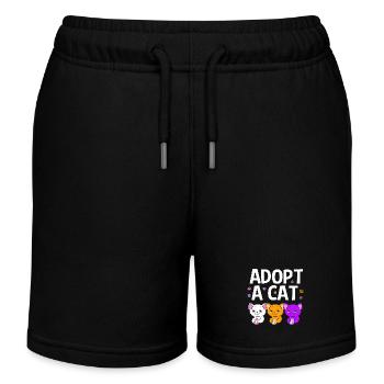 Katzenrettung Tierrechte Tierrettung Tierheim - Kinder Organic Joggingshorts Mini Bolter von Stanley/Stella - Schwarz - Vorne