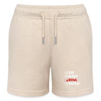 Bowling Bowler Bowling Skittles Bowling Ball - Kids Organic Sweat Shorts by Stanley/Stella - soft Ecru - Front