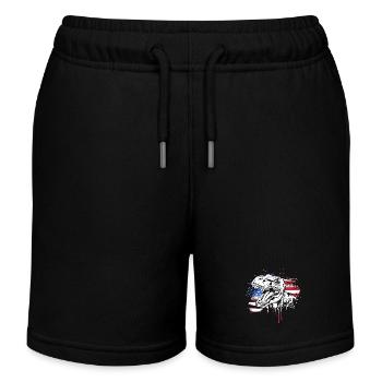Fourth of July National Colors National Day United States - Kids Organic Sweat Shorts by Stanley/Stella - black - Front
