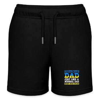 Ukraine Père Fête des Pères Cadeau Papa - Short de jogging enfant bio Stanley/Stella - noir - Devant