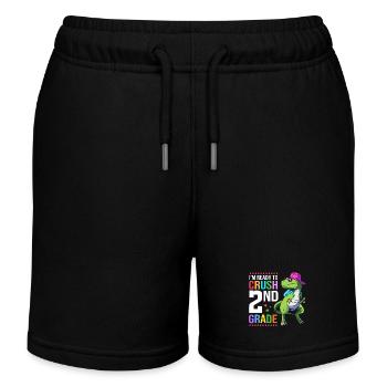 2. Klasse - Kinder Organic Joggingshorts Mini Bolter von Stanley/Stella - Schwarz - Vorne