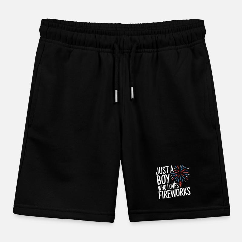 Pyrotechnics Fireworks Pyrotechnics Kids Organic Sweat Shorts by Stanley/Stella