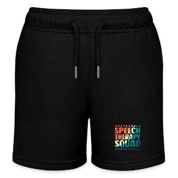 Speech Therapy Speech Therapist - Kids Organic Sweat Shorts by Stanley/Stella - black - Front
