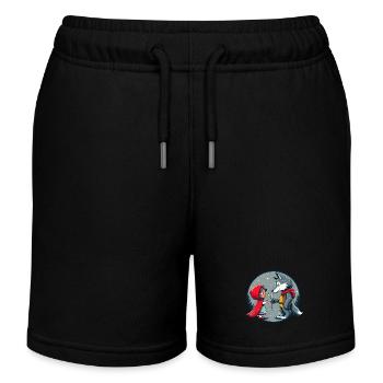 Rotkäppchen Wolf Märchen Kinder Blume Märchenfigur - Kinder Organic Joggingshorts Mini Bolter von Stanley/Stella - Schwarz - Vorne