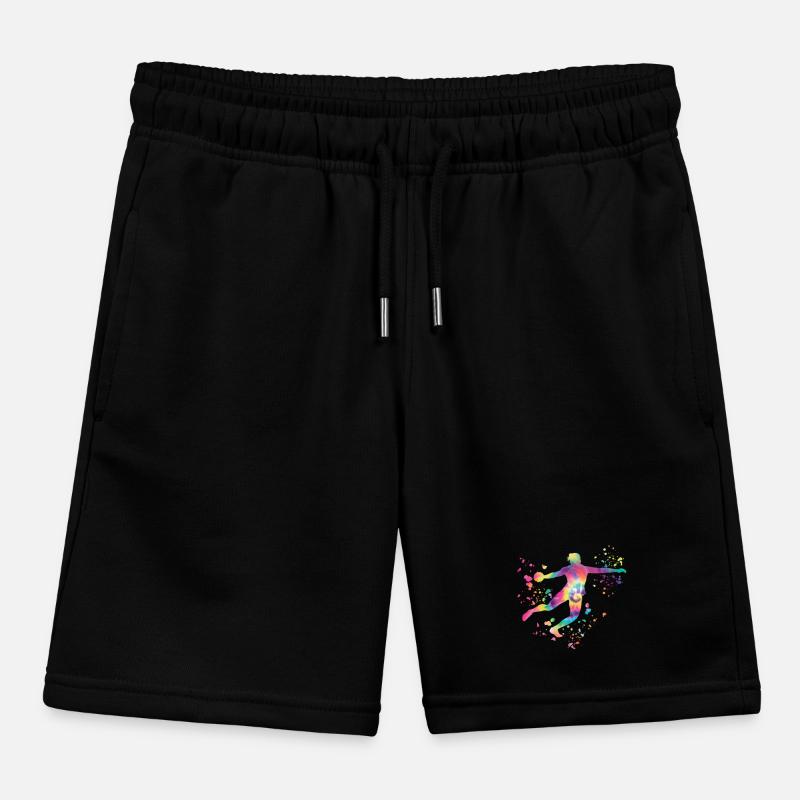 Discus thrower Colorsplash discus throw Kids Organic Sweat Shorts by Stanley/Stella