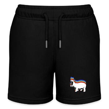 Nilpferd - Kinder Organic Joggingshorts Mini Bolter von Stanley/Stella - Schwarz - Vorne