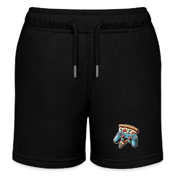 Pizza Gaming Gamer - Short de jogging enfant bio Stanley/Stella - noir - Devant