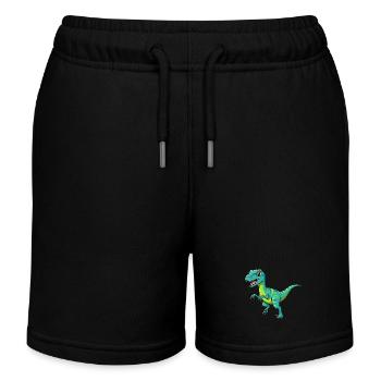 Dino Dessin animé Velociraptor - Short de jogging enfant bio Stanley/Stella - noir - Devant