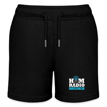 Amateur Radio Radio Antenna - Kids Organic Sweat Shorts by Stanley/Stella - black - Front