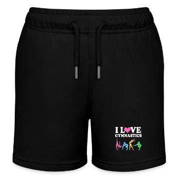 Gymnastes Athlétisme Gymnastique - Short de jogging enfant bio Stanley/Stella - noir - Devant