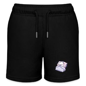 Cacatoès endormi Graphique de dessin animé mignon - Short de jogging enfant bio Stanley/Stella - noir - Devant
