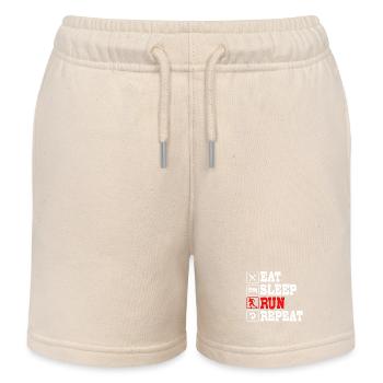 Trail running - Short de jogging enfant bio Stanley/Stella - écru doux - Devant