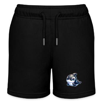 Killer whale - Kids Organic Sweat Shorts by Stanley/Stella - black - Front
