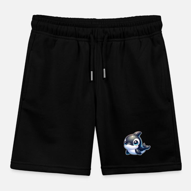 Killer whale Kids Organic Sweat Shorts by Stanley/Stella