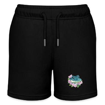 Fleur de cerisier crocodile - Short de jogging enfant bio Stanley/Stella - noir - Devant