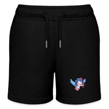 Ange arc et flèche Cupidon Saint-Valentin - Short de jogging enfant bio Stanley/Stella - noir - Devant