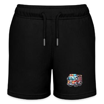 Feuerwehr - Kinder Organic Joggingshorts Mini Bolter von Stanley/Stella - Schwarz - Vorne