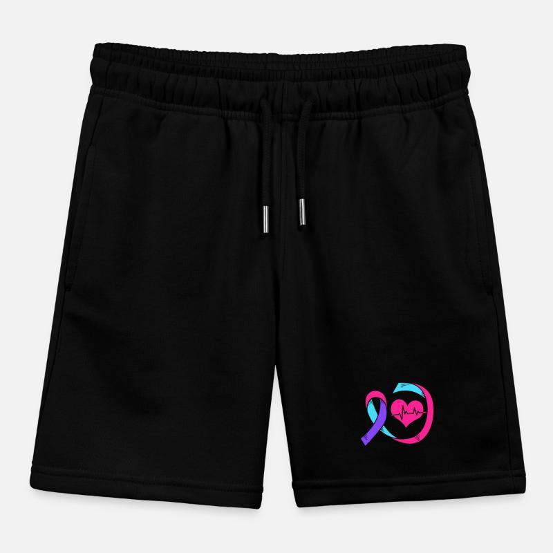 Thyroid cancer Kids Organic Sweat Shorts by Stanley/Stella