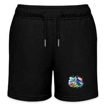 Berge - Kinder Organic Joggingshorts Mini Bolter von Stanley/Stella - Schwarz - Vorne