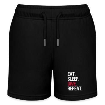 Eat Sleep Dive Repeat - Kids Organic Sweat Shorts by Stanley/Stella - black - Front