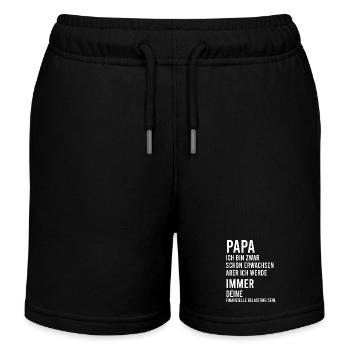 Papa ich bin zwar schon erwachsen ... - Kinder Organic Joggingshorts Mini Bolter von Stanley/Stella - Schwarz - Vorne