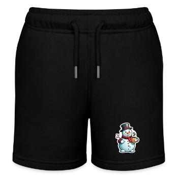 bonhomme de neige - Short de jogging enfant bio Stanley/Stella - noir - Devant