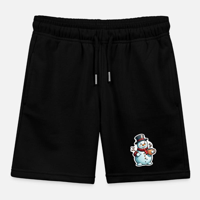 Snowman Kids Organic Sweat Shorts by Stanley/Stella