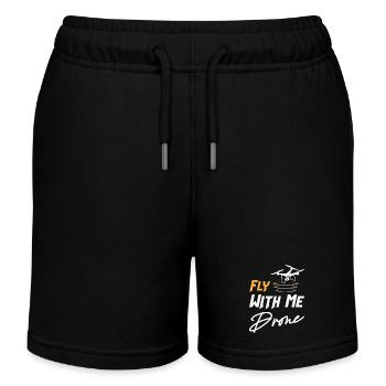 Drone Fly With Me - Kinder Organic Joggingshorts Mini Bolter von Stanley/Stella - Schwarz - Vorne