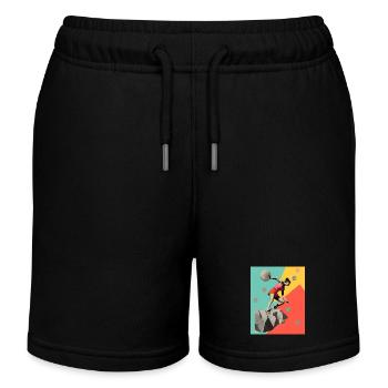 Klettere wie ein Mädchen! - Kinder Organic Joggingshorts Mini Bolter von Stanley/Stella - Schwarz - Vorne