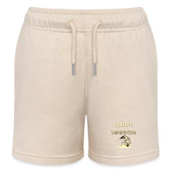 Lieber im Sandkasten geblieben! Spruch übers Leben - Kinder Organic Joggingshorts Mini Bolter von Stanley/Stella - Natur - Vorne