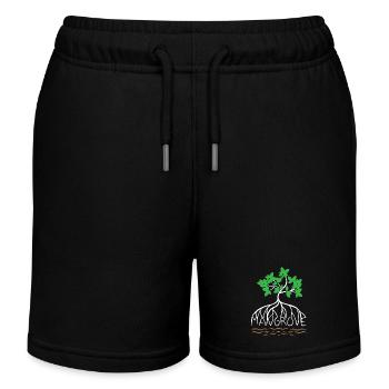Mangrove Save World - Kinder Organic Joggingshorts Mini Bolter von Stanley/Stella - Schwarz - Vorne