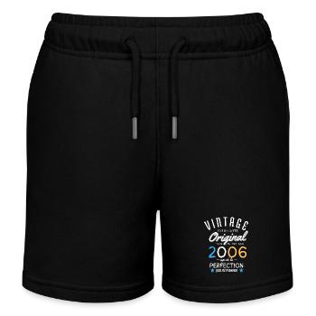 je peux pas, j'peux pas, sport, sportif, humour, b - Short de jogging enfant bio Stanley/Stella - noir - Devant