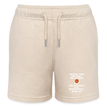 Basketball - Kids Organic Sweat Shorts by Stanley/Stella - soft Ecru - Front