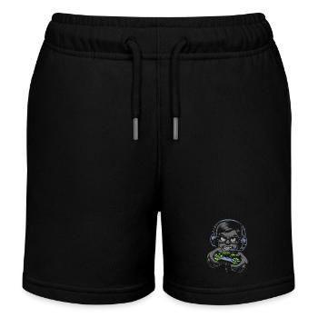 Gaming Gamer Nerd Controller Illustration - Kinder Organic Joggingshorts Mini Bolter von Stanley/Stella - Schwarz - Vorne