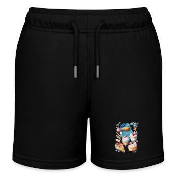Art Café Milan 02 - Kids Organic Sweat Shorts by Stanley/Stella - black - Front