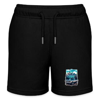 Amerikanischer Oldtimer und Sportwagen - Kinder Organic Joggingshorts Mini Bolter von Stanley/Stella - Schwarz - Vorne