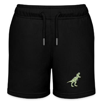 TREX Geometrischer Dinosaurier - Kinder Organic Joggingshorts Mini Bolter von Stanley/Stella - Schwarz - Vorne