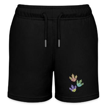 DINOSAURIER-Drucke - Kinder Organic Joggingshorts Mini Bolter von Stanley/Stella - Schwarz - Vorne