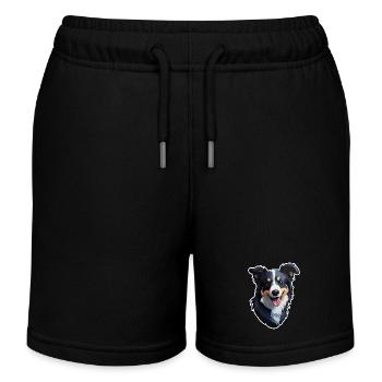 Border Collie - Short de jogging enfant bio Stanley/Stella - noir - Devant