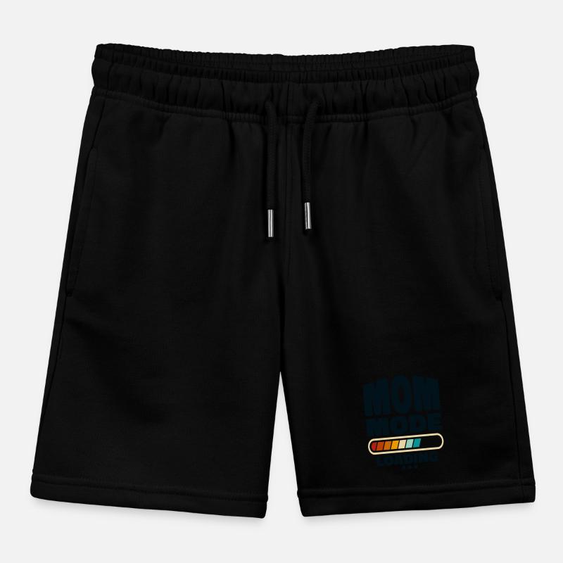 Funny Mom Mode Loading Quote Best Mom Ever Kids Organic Sweat Shorts by Stanley/Stella