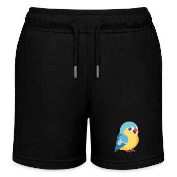 Perruche colorée sur branche - Short de jogging enfant bio Stanley/Stella - noir - Devant