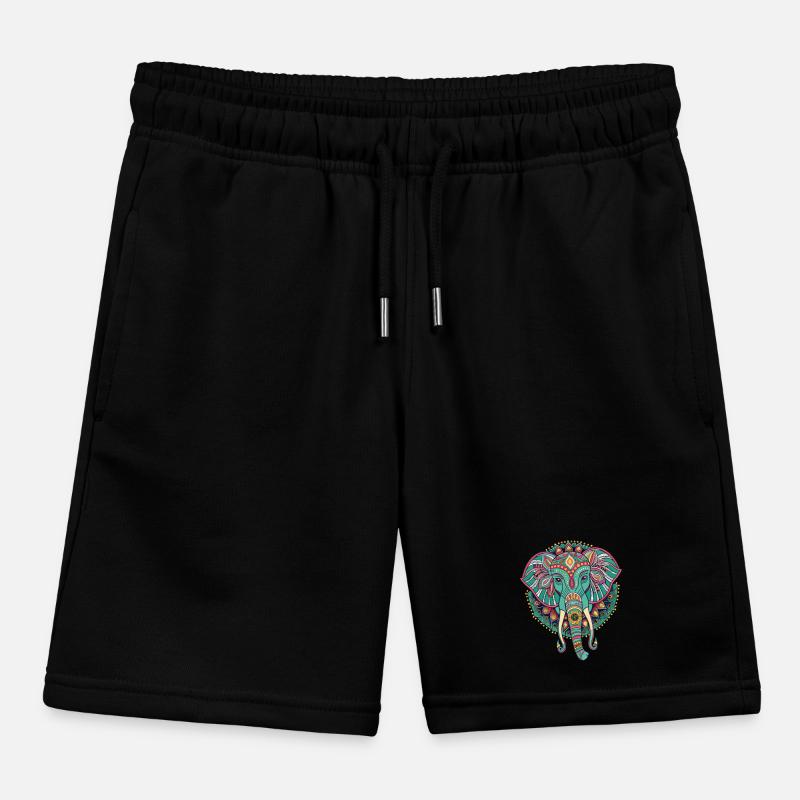 Elephant - Artfully designed Kids Organic Sweat Shorts by Stanley/Stella