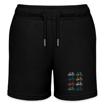 Vélo de route rétro - Short de jogging enfant bio Stanley/Stella - noir - Devant